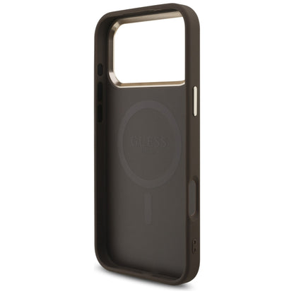 Guess 4G Triangle Logo MagSafe Case for iPhone 17 Pro Max / 18 Pro Max - Brown_6