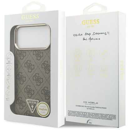 Guess 4G Triangle Logo MagSafe Case for iPhone 17 Pro Max / 18 Pro Max - Brown_7