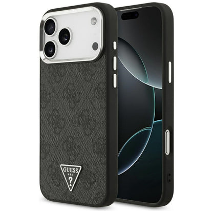 Guess 4G Triangle Logo MagSafe Case for iPhone 17 Pro Max / 18 Pro Max - Black &amp; Silver_0