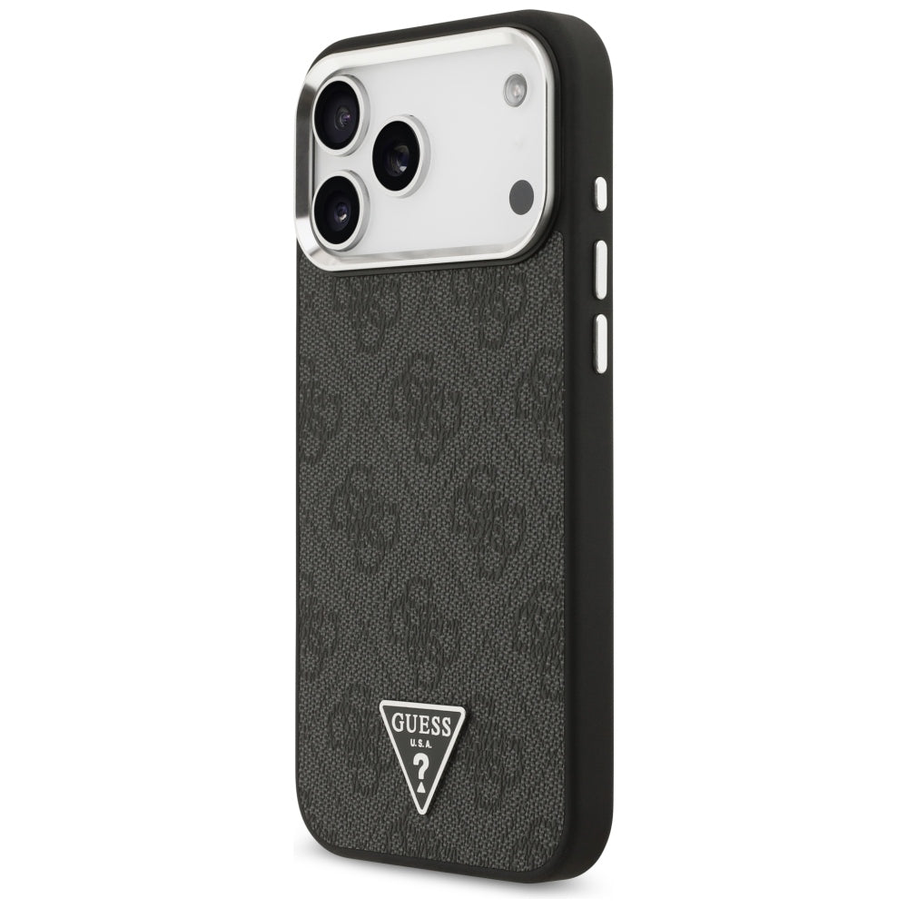 Guess 4G Triangle Logo MagSafe Case for iPhone 17 Pro Max / 18 Pro Max - Black &amp; Silver_1