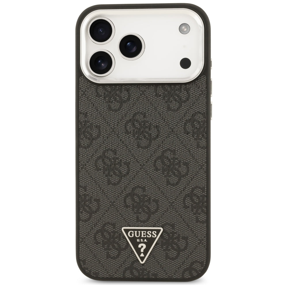 Guess 4G Triangle Logo MagSafe Case for iPhone 17 Pro Max / 18 Pro Max - Black &amp; Silver_2