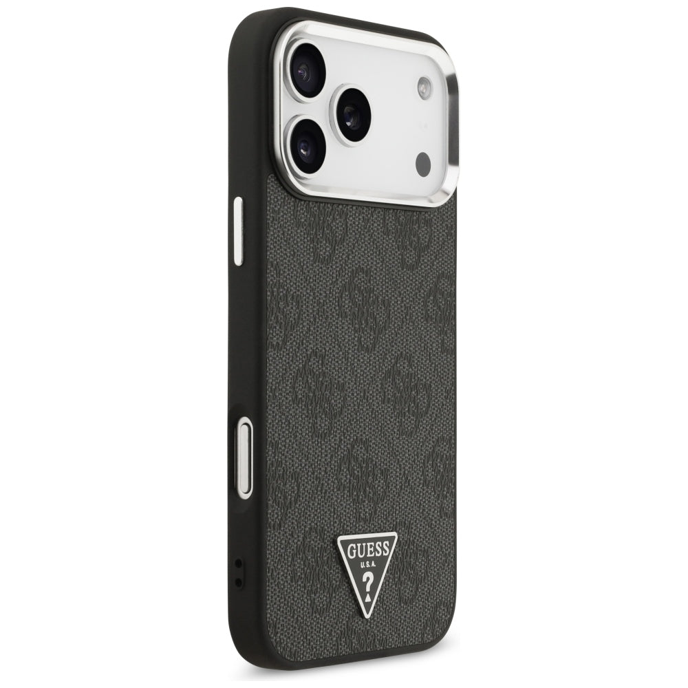 Guess 4G Triangle Logo MagSafe Case for iPhone 17 Pro Max / 18 Pro Max - Black &amp; Silver_3