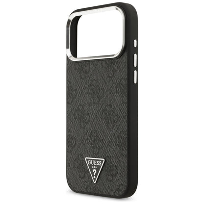 Guess 4G Triangle Logo MagSafe Case for iPhone 17 Pro Max / 18 Pro Max - Black &amp; Silver_5