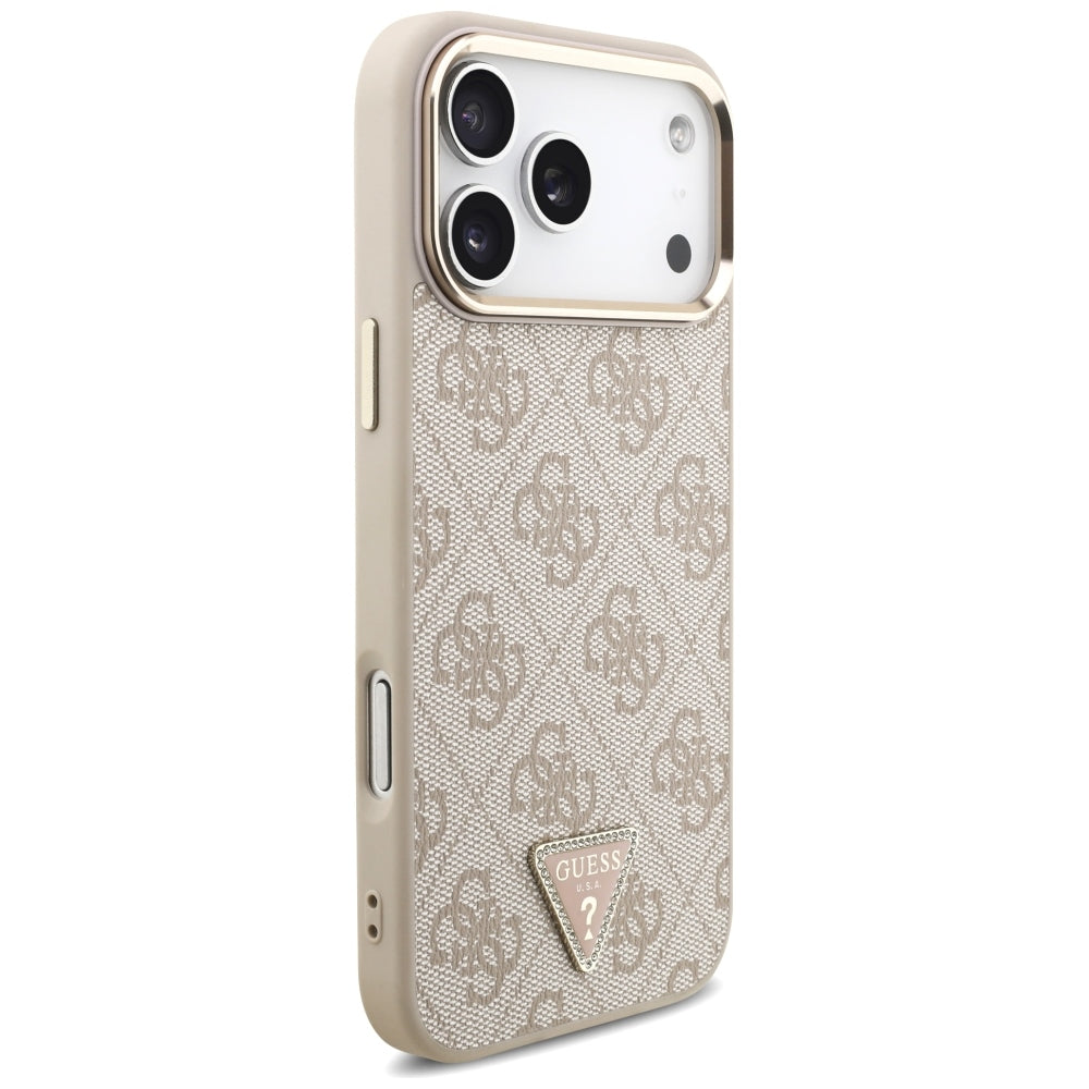 Guess 4G Triangle Logo MagSafe Case for iPhone 17 Pro Max / 18 Pro Max - Rose Gold_3