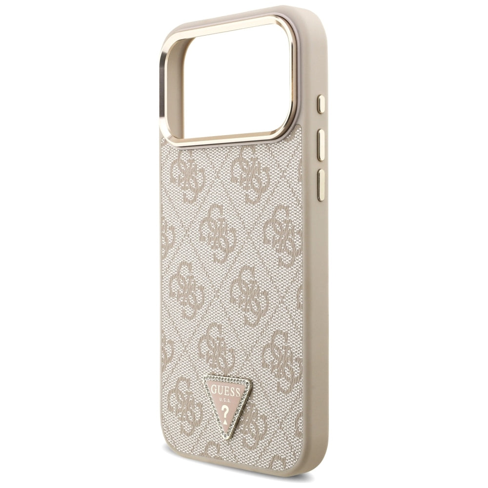 Guess 4G Triangle Logo MagSafe Case for iPhone 17 Pro Max / 18 Pro Max - Rose Gold_5
