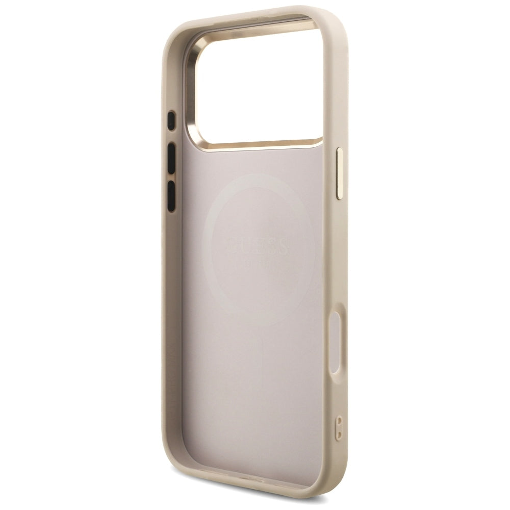 Guess 4G Triangle Logo MagSafe Case for iPhone 17 Pro Max / 18 Pro Max - Rose Gold_6