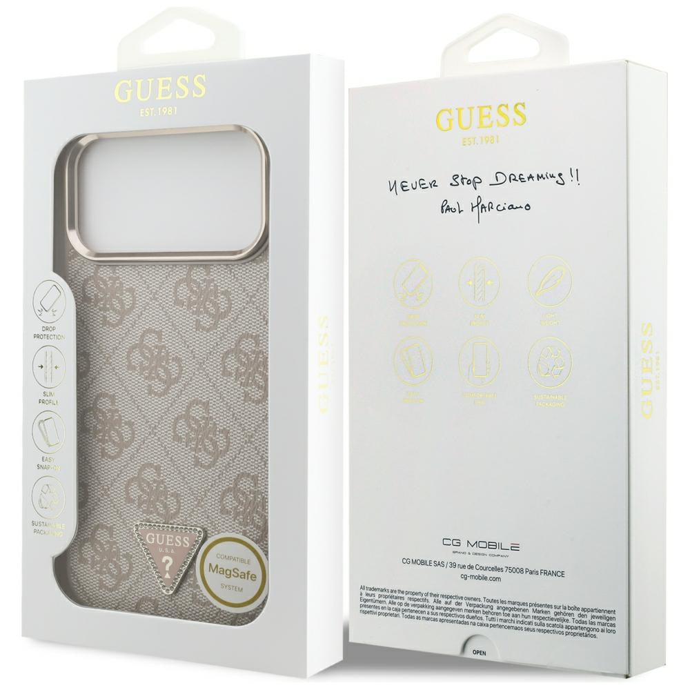 Guess 4G Triangle Logo MagSafe Case for iPhone 17 Pro Max / 18 Pro Max - Rose Gold_7