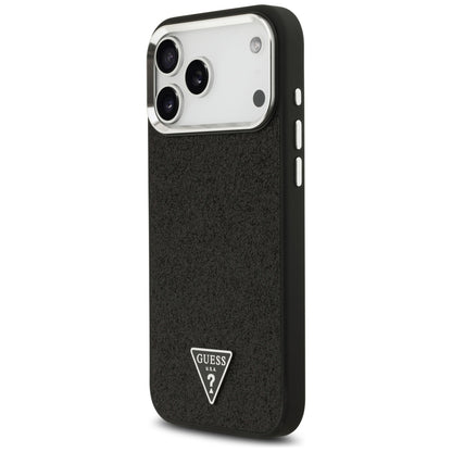 Guess Glitter Triangle Logo MagSafe Case for iPhone 17 Pro Max / 18 Pro Max - Black_1