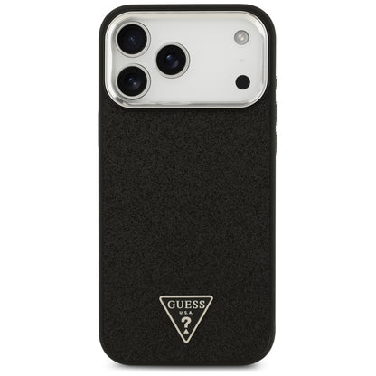 Guess Glitter Triangle Logo MagSafe Case for iPhone 17 Pro Max / 18 Pro Max - Black_2
