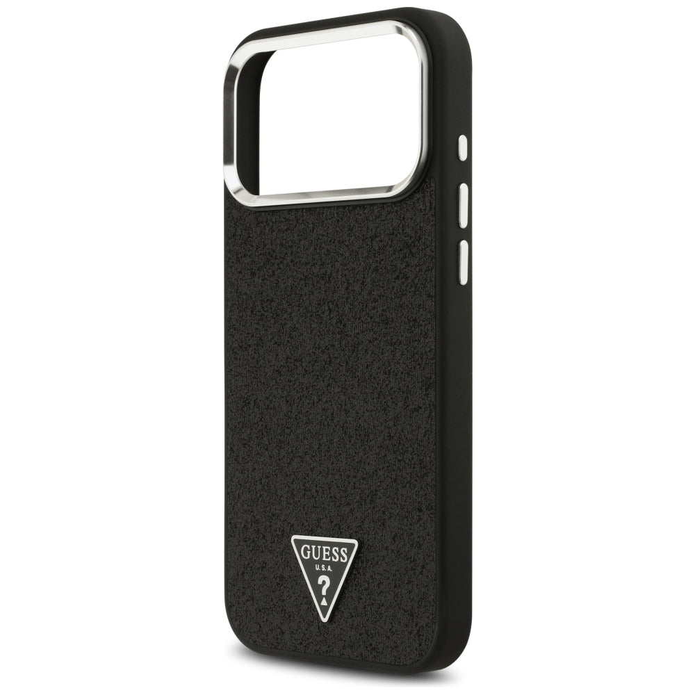 Guess Glitter Triangle Logo MagSafe Case for iPhone 17 Pro Max / 18 Pro Max - Black_5