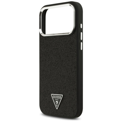 Guess Glitter Triangle Logo MagSafe Case for iPhone 17 Pro Max / 18 Pro Max - Black_5