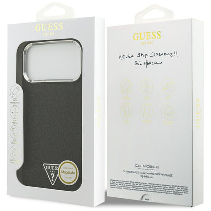 Guess Glitter Triangle Logo MagSafe Case for iPhone 17 Pro Max / 18 Pro Max - Black_7