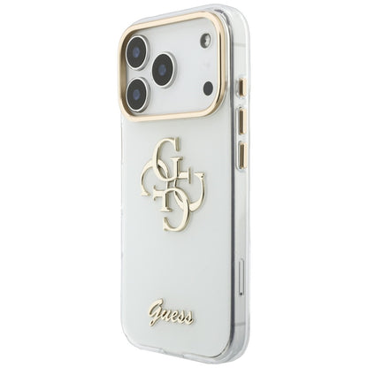 Guess IML 4G Script Metal Case for iPhone 17 Pro / 18 Pro - White_1