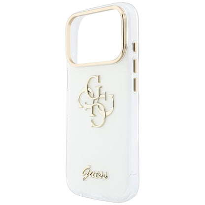 Guess IML 4G Script Metal Case for iPhone 17 Pro / 18 Pro - White_5