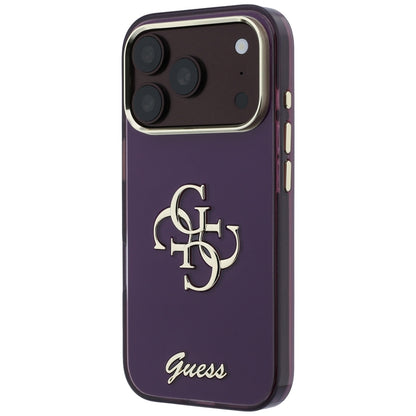 Guess IML 4G Script Metal case for iPhone 17 Pro / 18 Pro - burgundy_1