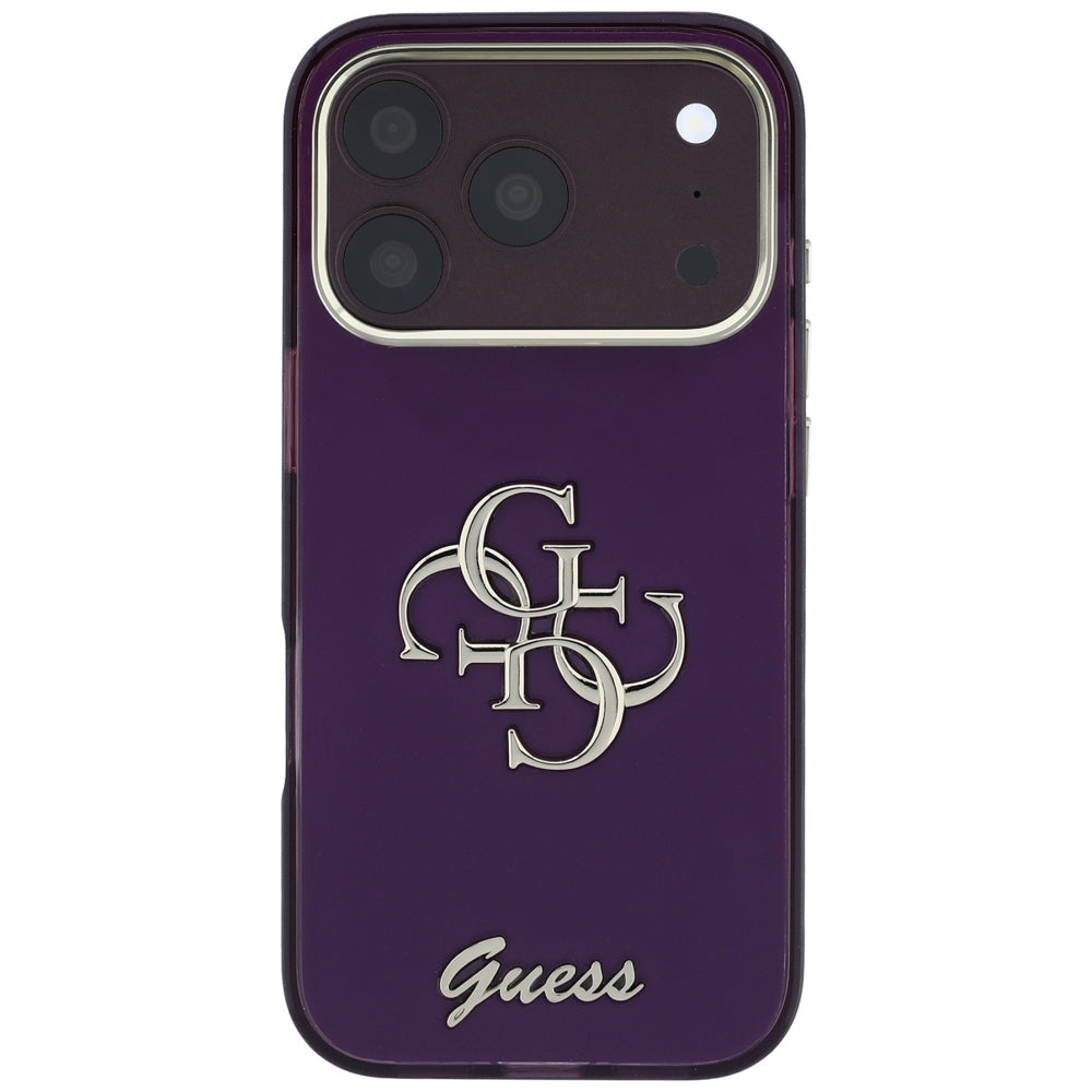 Guess IML 4G Script Metal case for iPhone 17 Pro / 18 Pro - burgundy_2