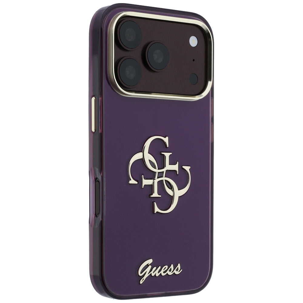 Guess IML 4G Script Metal case for iPhone 17 Pro / 18 Pro - burgundy_3
