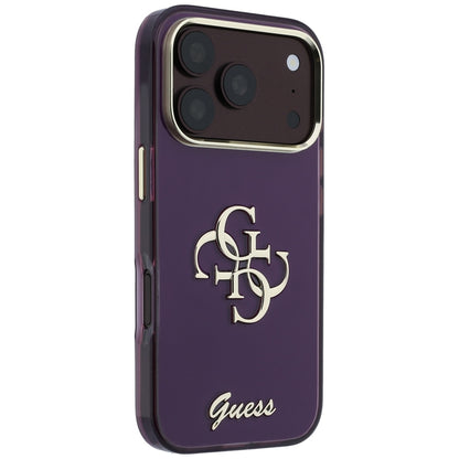 Guess IML 4G Script Metal case for iPhone 17 Pro / 18 Pro - burgundy_3