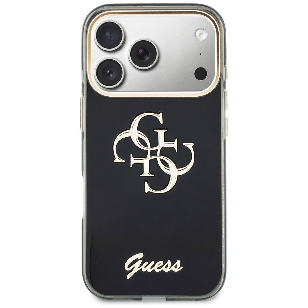 Guess IML 4G Script Metal Case for iPhone 17 Pro / 18 Pro - Black_2