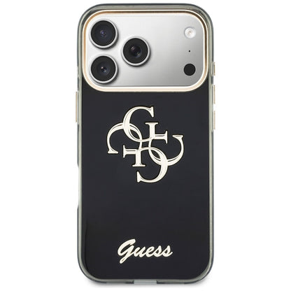 Guess IML 4G Script Metal Case for iPhone 17 Pro / 18 Pro - Black_2