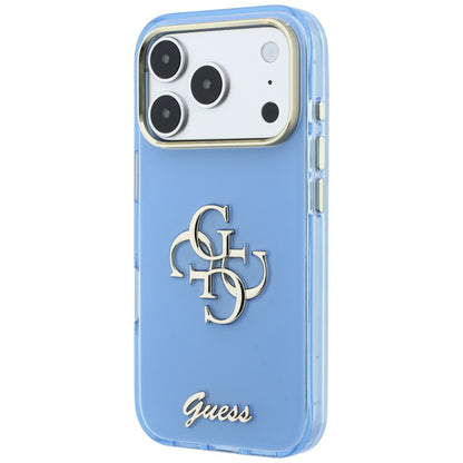 Guess IML 4G Script Metal Case for iPhone 17 Pro / 18 Pro - Light Blue_1
