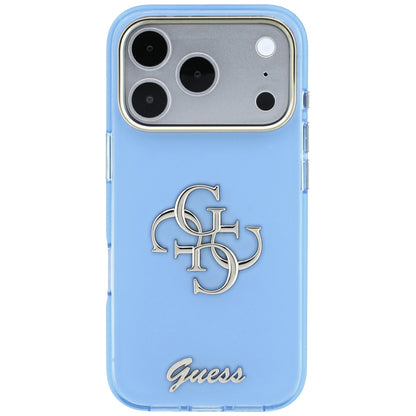 Guess IML 4G Script Metal Case for iPhone 17 Pro / 18 Pro - Light Blue_2