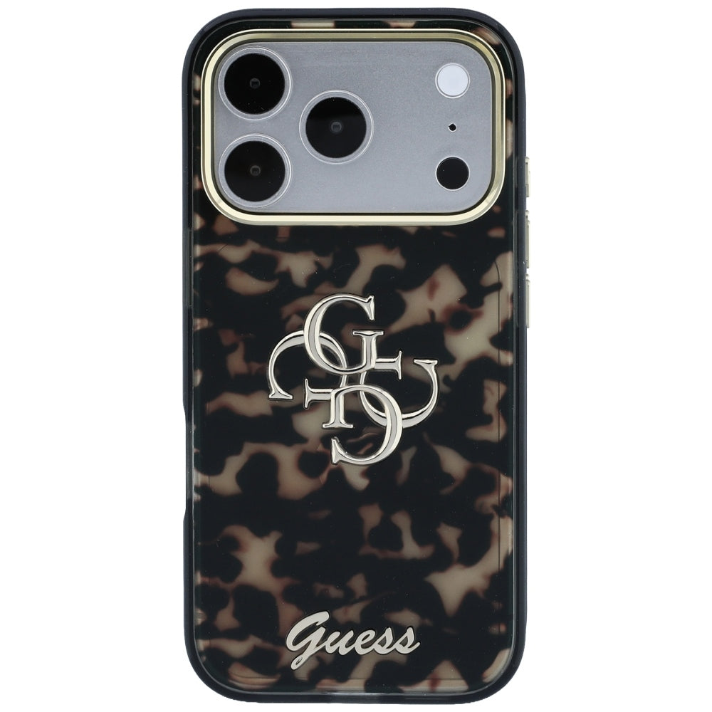 Guess IML 4G Script Metal Logo MagSafe Case for iPhone 18 Pro - Burgundy_2