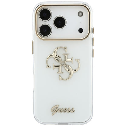 Guess IML 4G Script Metal Case for iPhone 17 Pro Max / 18 Pro Max - White_2