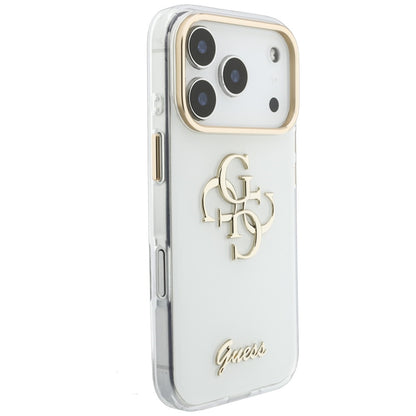 Guess IML 4G Script Metal Case for iPhone 17 Pro Max / 18 Pro Max - White_3