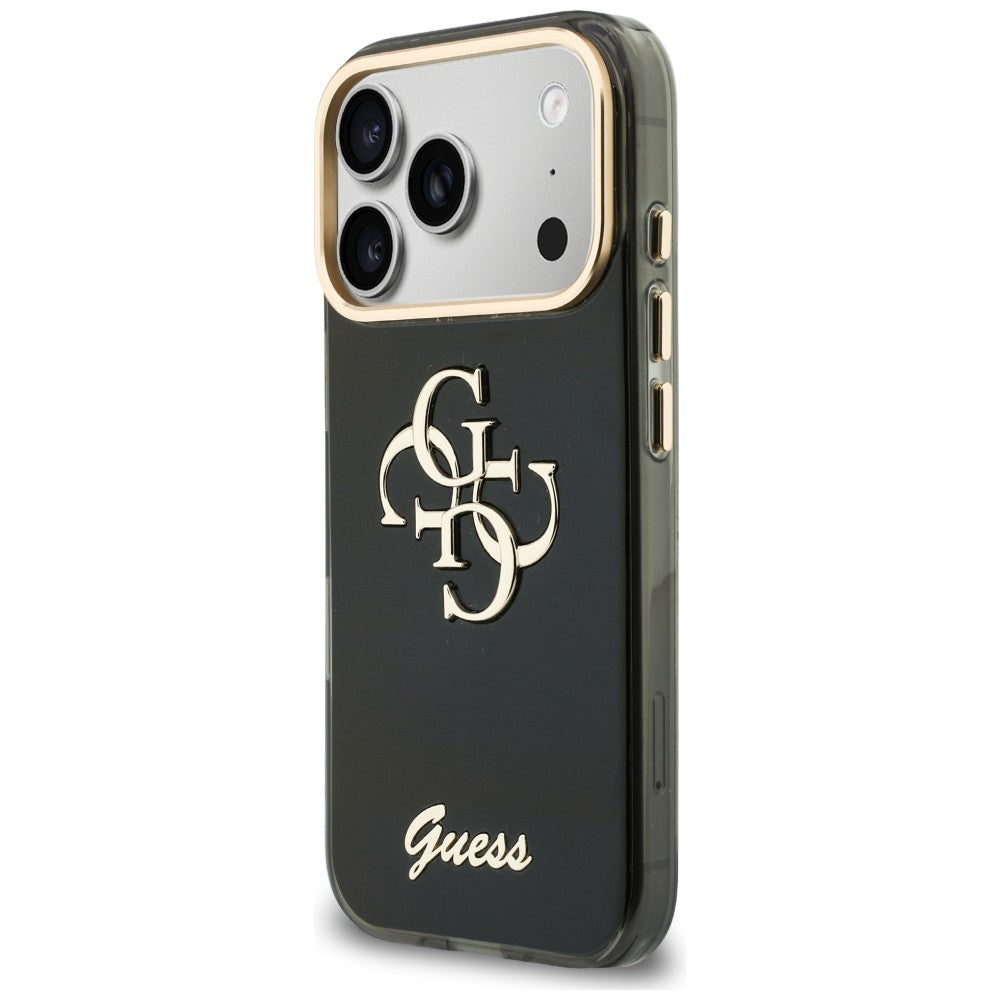 Guess IML 4G Script Metal Case for iPhone 17 Pro Max / 18 Pro Max - Black_1