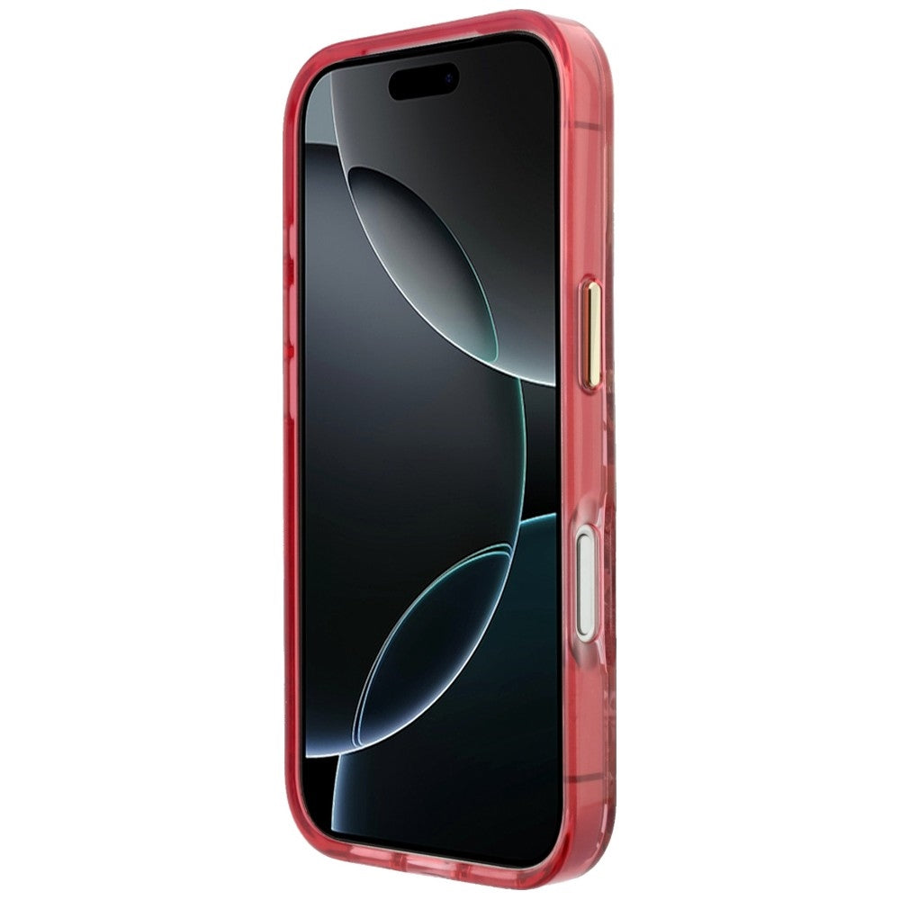 Guess IML Glitter Blossom Roses case for iPhone 17 Pro Max / 18 Pro Max - burgundy_4
