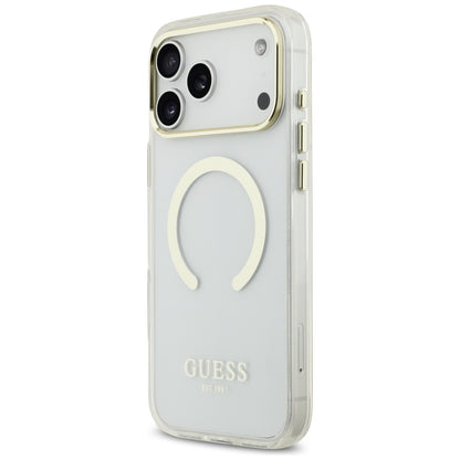Guess Metal Outline MagSafe Case for iPhone 17 Pro Max / 18 Pro Max - Gold_1