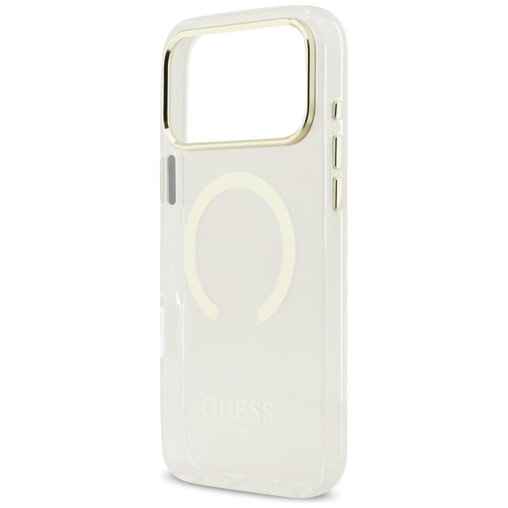 Guess Metal Outline MagSafe Case for iPhone 17 Pro Max / 18 Pro Max - Gold_5