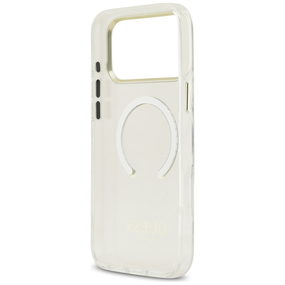 Guess Metal Outline MagSafe Case for iPhone 17 Pro Max / 18 Pro Max - Gold_6