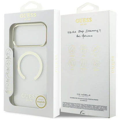 Guess Metal Outline MagSafe Case for iPhone 17 Pro Max / 18 Pro Max - Gold_7