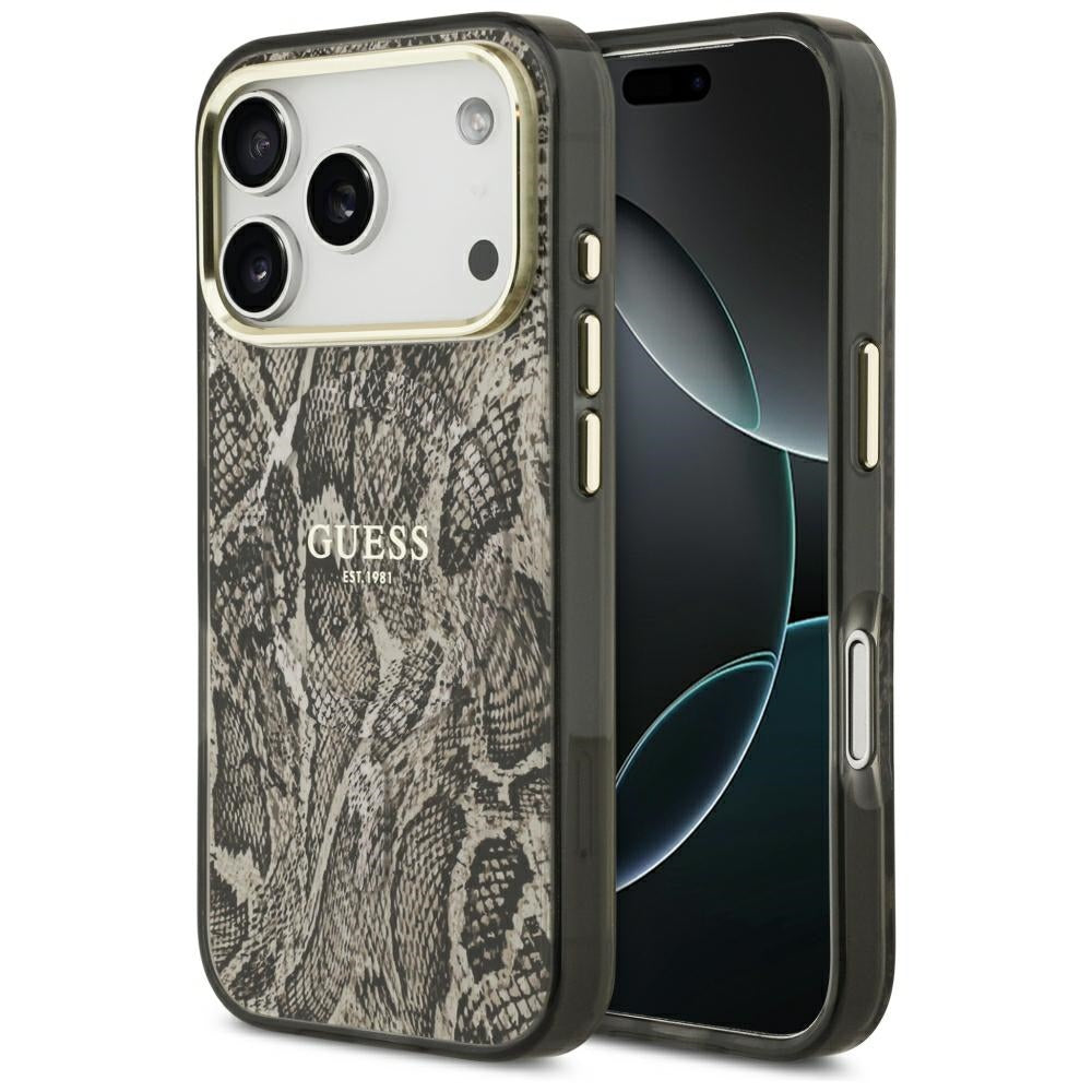 Guess Python Pattern MagSafe Case for iPhone 17 Pro / 18 Pro - Brown_0