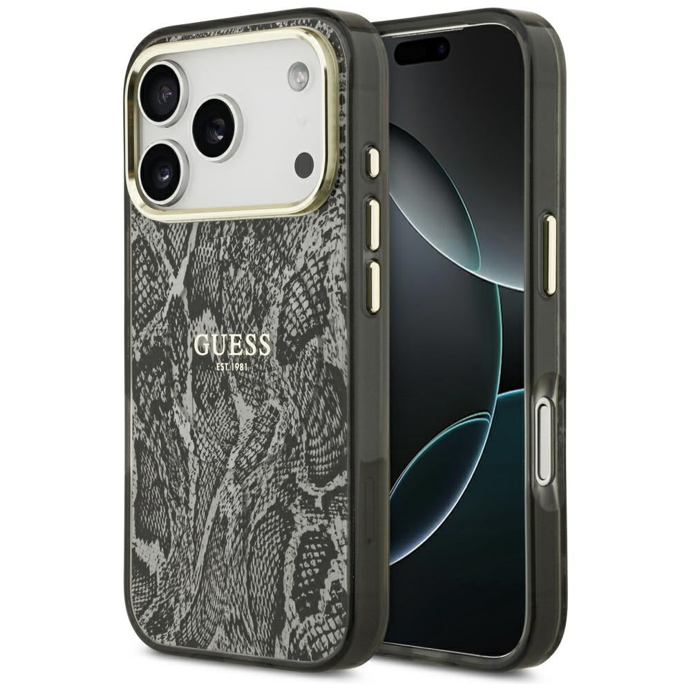 Guess Python Pattern MagSafe Case for iPhone 17 Pro / 18 Pro - Black_0