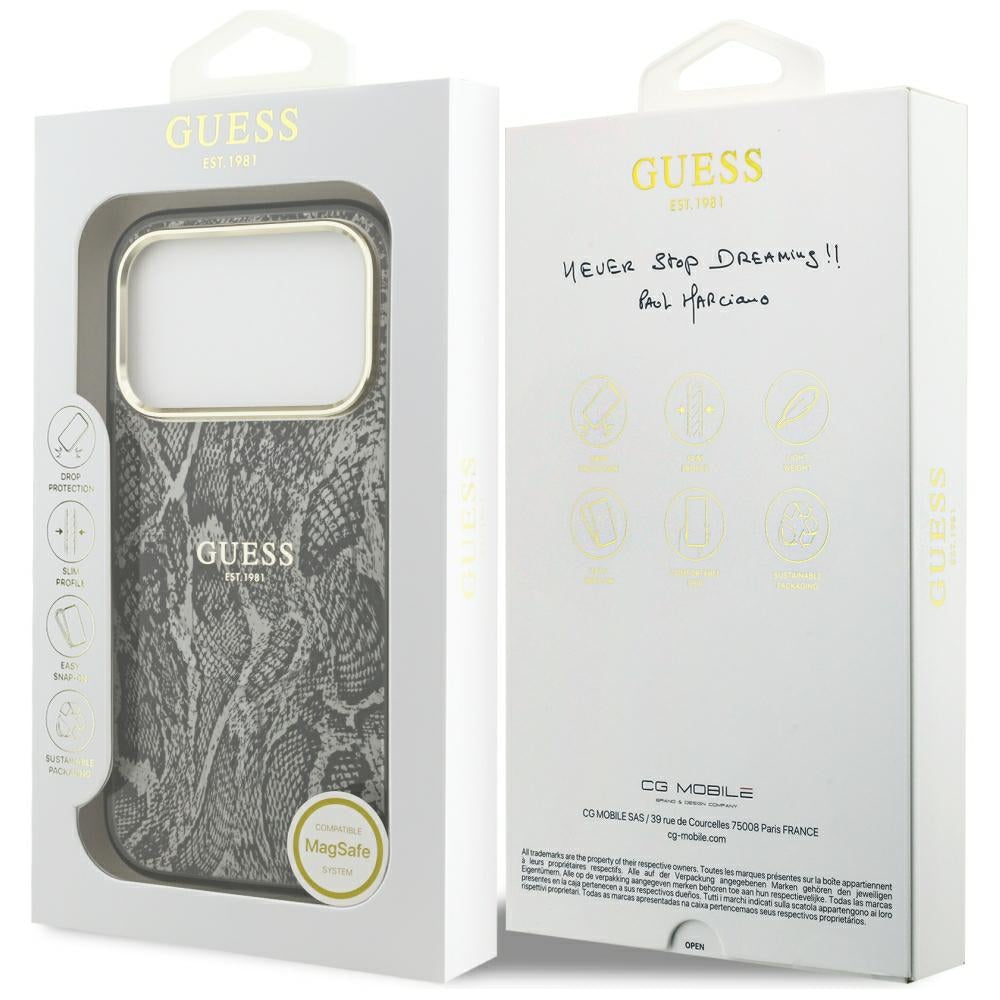 Guess Python Pattern MagSafe Case for iPhone 17 Pro / 18 Pro - Black_7