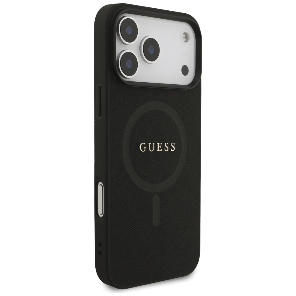 Guess Saffiano Classic Logo MagSafe Case for iPhone 17 Pro Max / 18 Pro Max - Black_3