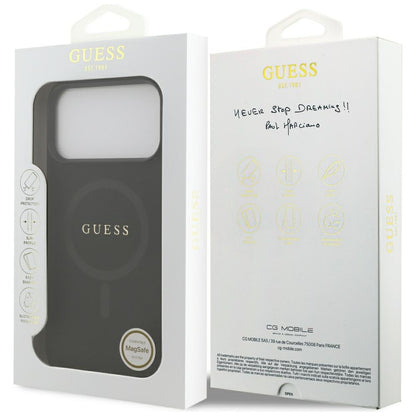 Guess Saffiano Classic Logo MagSafe Case for iPhone 17 Pro Max / 18 Pro Max - Black_7
