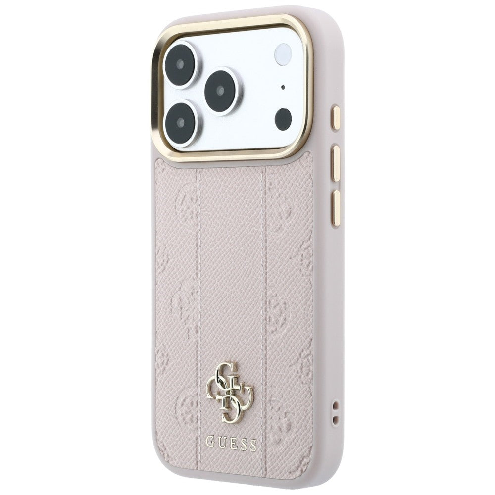Guess Stripe Peony 4G Logo MagSafe Case for iPhone 17 Pro Max / 18 Pro Max - Pink_1