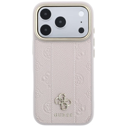 Guess Stripe Peony 4G Logo MagSafe Case for iPhone 17 Pro Max / 18 Pro Max - Pink_2