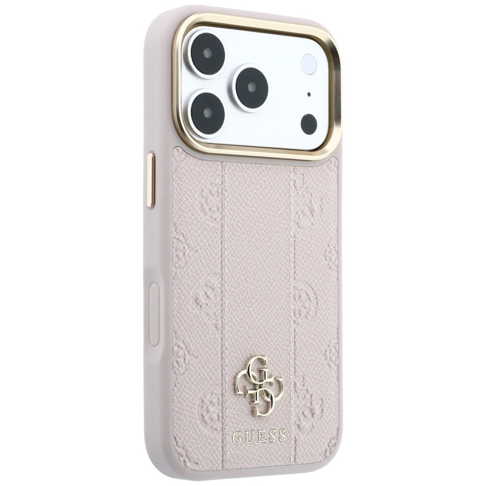 Guess Stripe Peony 4G Logo MagSafe Case for iPhone 17 Pro Max / 18 Pro Max - Pink_3