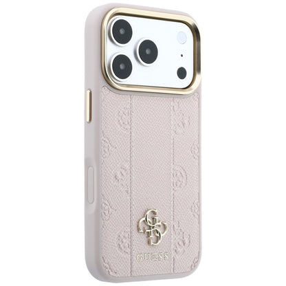 Guess Stripe Peony 4G Logo MagSafe Case for iPhone 17 Pro Max / 18 Pro Max - Pink_3