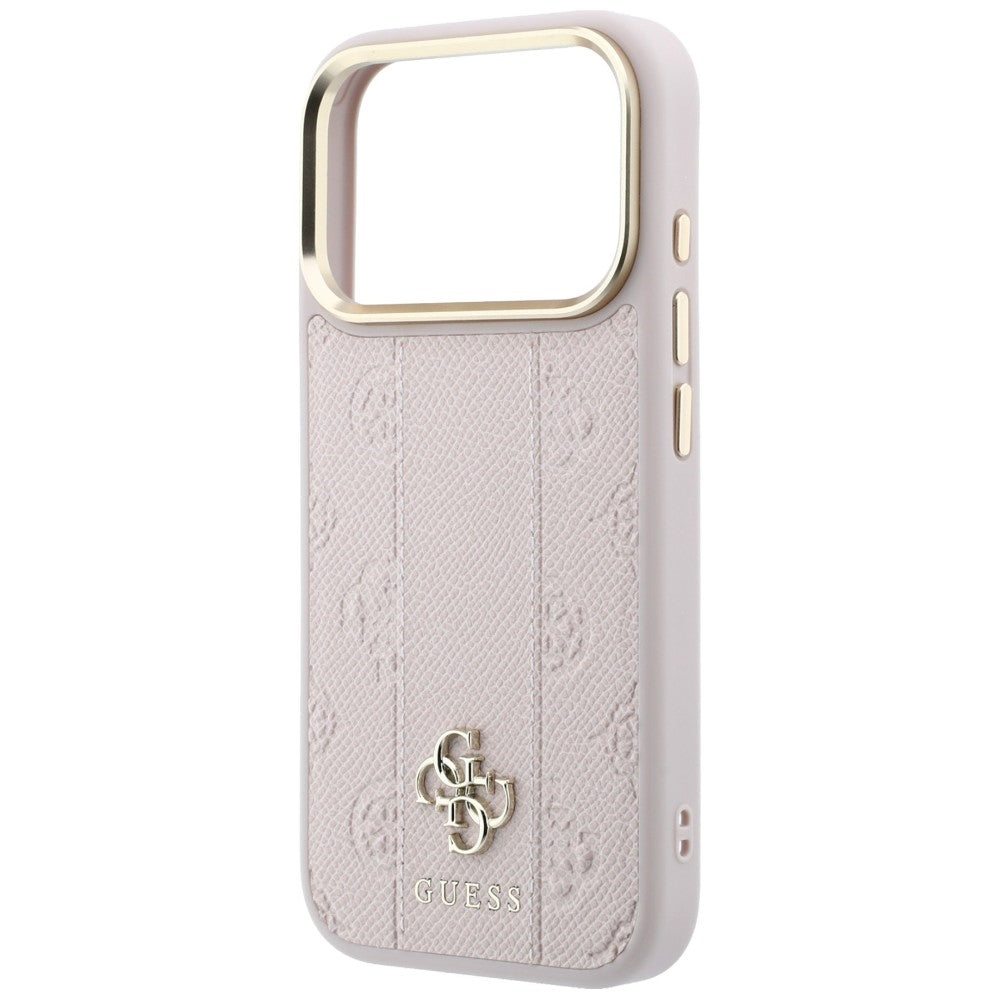 Guess Stripe Peony 4G Logo MagSafe Case for iPhone 17 Pro Max / 18 Pro Max - Pink_5
