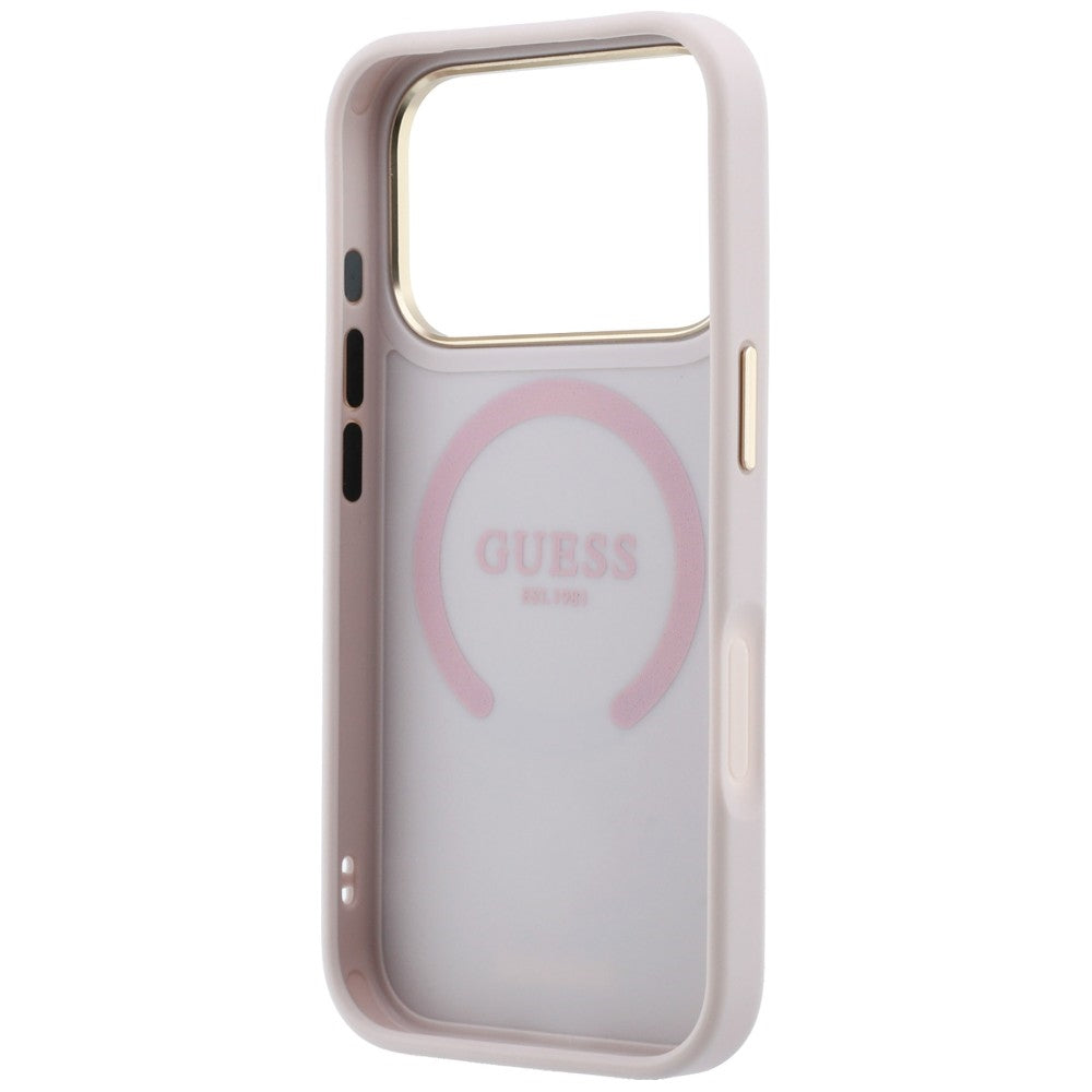 Guess Stripe Peony 4G Logo MagSafe Case for iPhone 17 Pro Max / 18 Pro Max - Pink_6