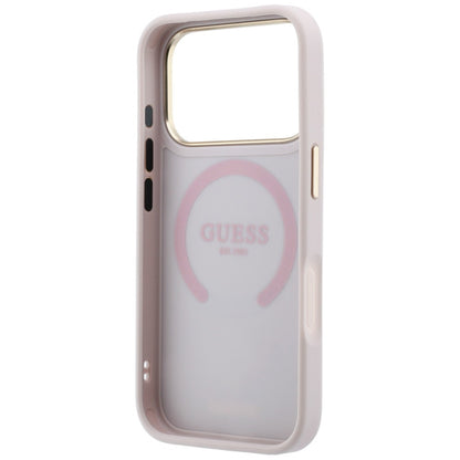 Guess Stripe Peony 4G Logo MagSafe Case for iPhone 17 Pro Max / 18 Pro Max - Pink_6
