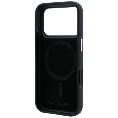 Karl Lagerfeld Grained Choupette Head Metal MagSafe Case for iPhone 17 Pro Max / 18 Pro Max - Black_6