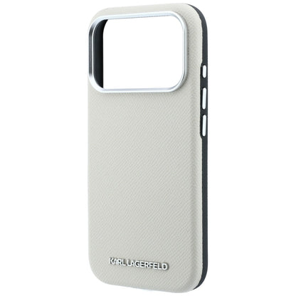 Karl Lagerfeld Grained Elongated Logo MagSafe Case for iPhone 17 Pro / 18 Pro - Beige_5