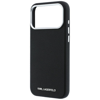 Karl Lagerfeld Grained Elongated Logo MagSafe Case for iPhone 17 Pro / 18 Pro - Black_5